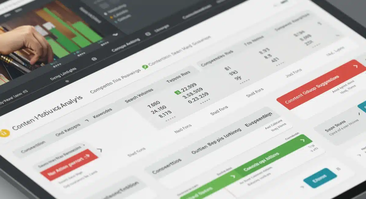 Screenshot of a content gap analysis tool showing keyword opportunities