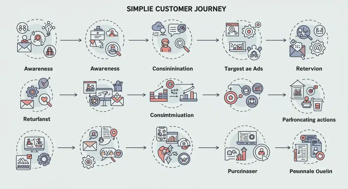 Visualizing a customer journey with automated marketing actions