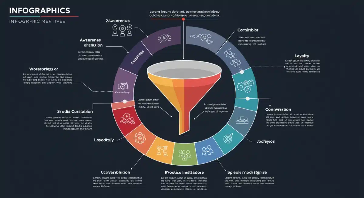 Infographic illustrating the customer journey with new social media marketing metrics.