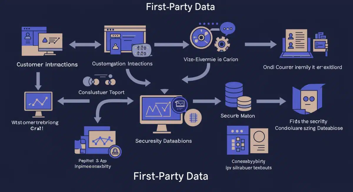 Diagram illustrating first-party data collection and integration process
