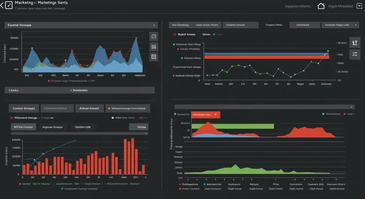 Data dashboard displaying incremental lift and campaign performance metrics