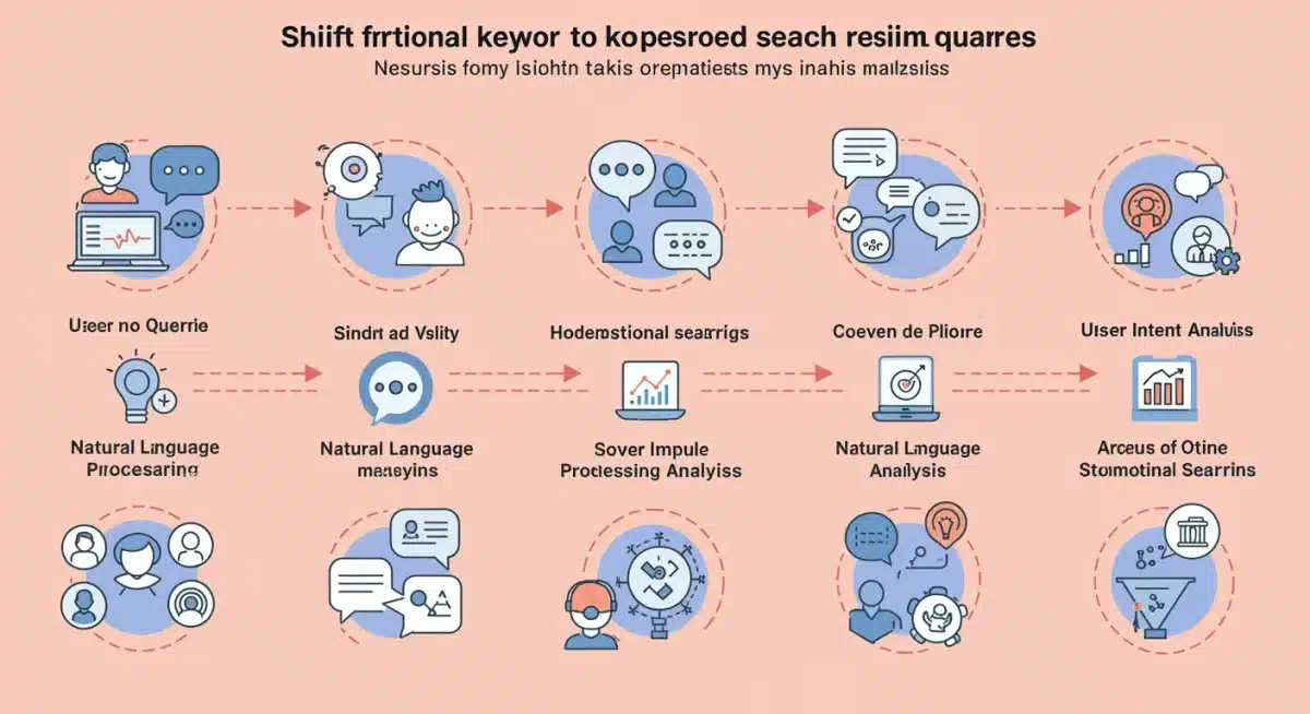 Infographic showing evolution from keyword search to conversational voice queries