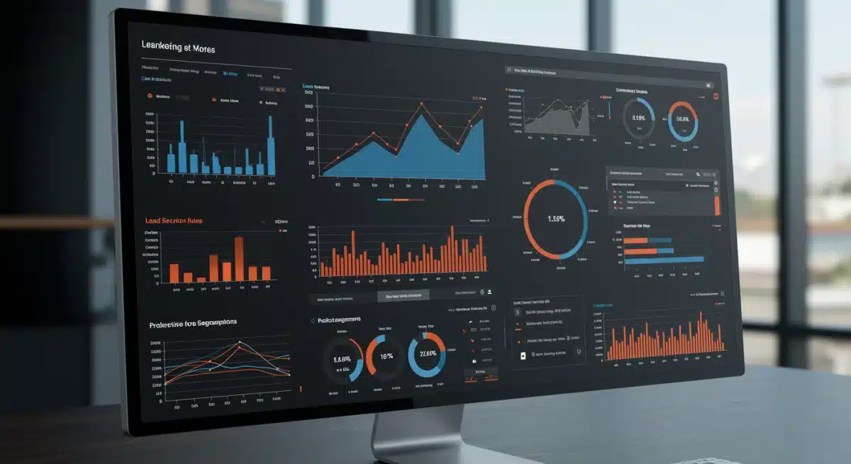 Marketing dashboard showing predictive analytics insights and lead scoring