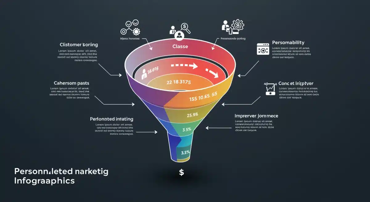 Personalized marketing funnel illustrating enhanced customer journey and conversion.