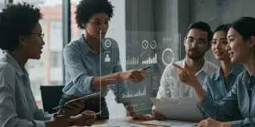 Q1 2025 ROI: New Social Media Marketing Metrics for US Marketing team analyzing Q1 2025 social media ROI metrics on a digital dashboard.